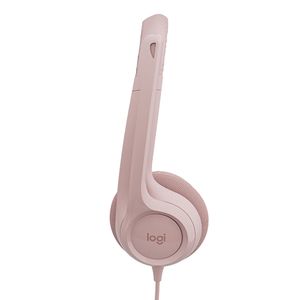 Audífonos Logitech H390 con micrófono, conexión USB, cancelación de ruido, rosado