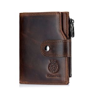 Billetera Hombre Cuero Genuino Schlatum SC8317 Marron