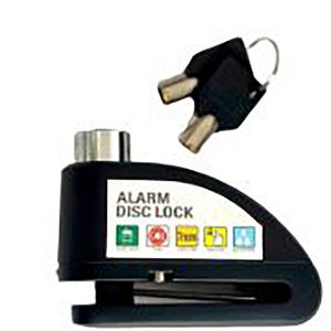 Candado de Disco con Alarma para Moto en Negro