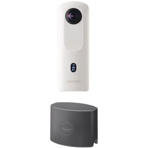 Cámara Espherical 4K 360 Ricoh Theta Sc2 con Kit de Tapa de Lente Tl 1 Blanco