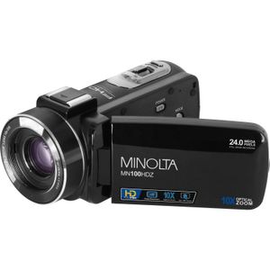 Grabadora de Vídeo Minolta Mn100Hdz con Visión Nocturna Full Hd y Zoom Óptico de 10X Negro