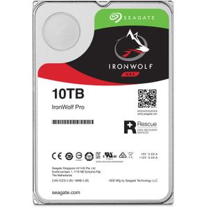Disco Duro Interno Nas Seagate Ironwolf Pro de 10Tb 7200 Rpm Sata Iii 3.5 Cmr Retail 4 Pack