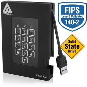 Disco Duro Portátil Apricorn Aegis Fortress Fips 140 2 Nivel 2 Seguro Usb 3.0 de 1Tb