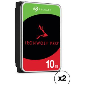 Kit de Discos Duros Internos Nas Seagate Ironwolf Pro de 10Tb 7200 Rpm Sata Iii 3.5 Paquete de 2