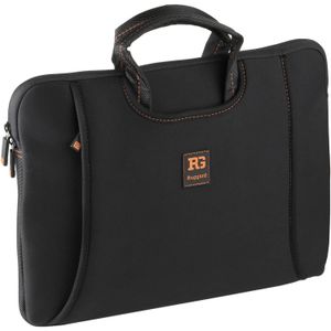 Funda de Neopreno Ultra Delgada Ruggard con Asas para Laptops de 14 Negro Naranja