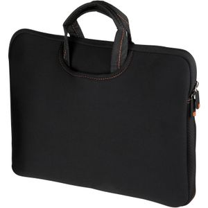 Funda de Neopreno Ultra Delgada Ruggard con Asas para Laptops de 14 Negro Naranja