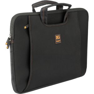 Funda de Neopreno Ultra Delgada Ruggard con Asas para Laptops de 15 16 Negro Naranja