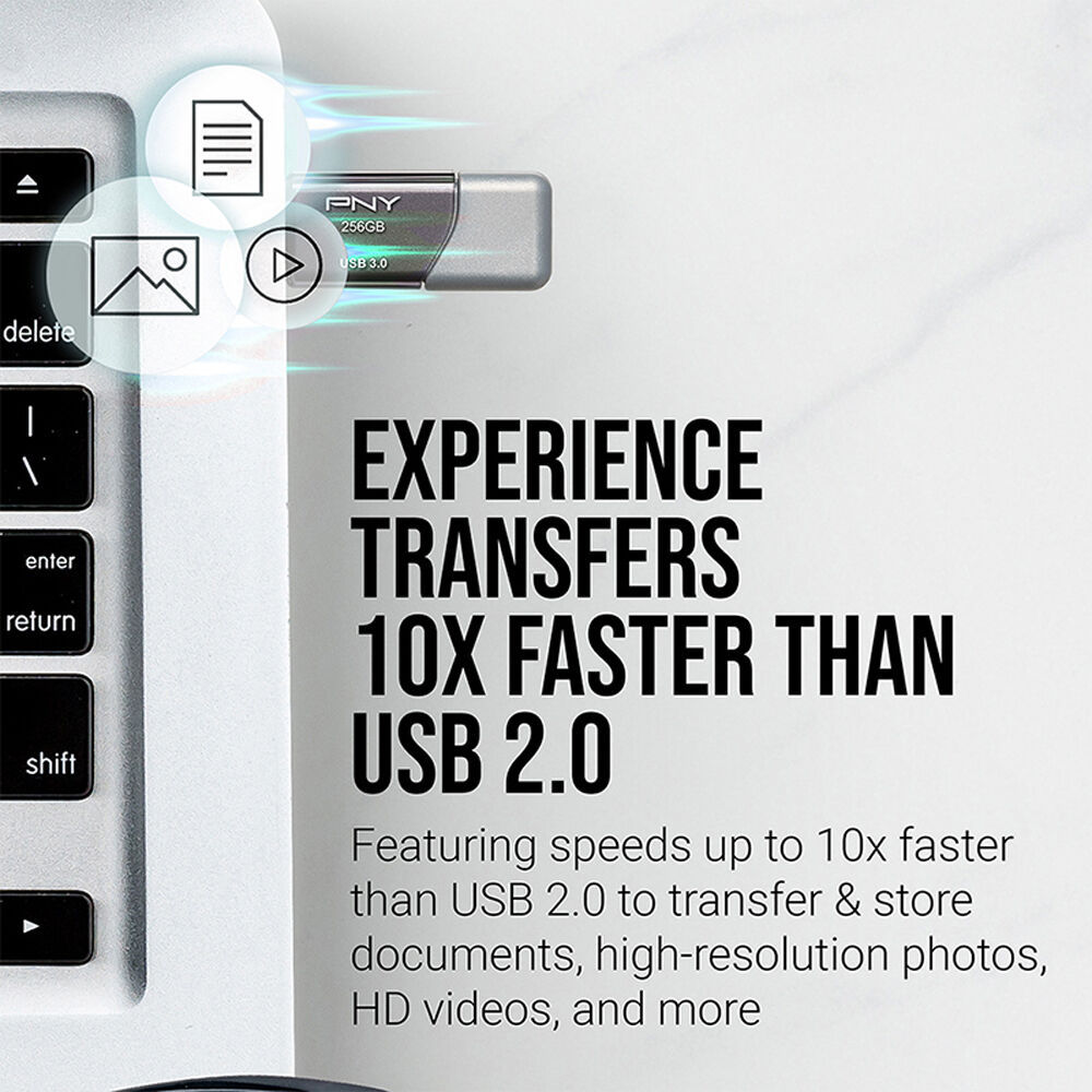 PNY Turbo Attaché 3 USB-Stick 3er-Pack – 64 GB, USB 3.0, Bis Zu 10x Schneller Als USB 2.0