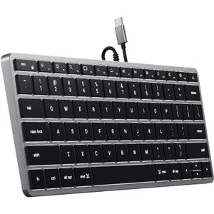 Teclado con Cable Retroiluminado Satechi Slim W1 Gris Espacial