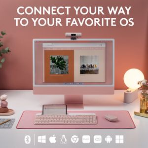 Teclado Inalámbrico Logitech K585 Slim Multi Device Rosado