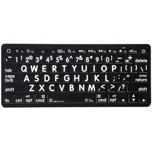 Teclado Mini Bluetooth 3.0 Logickeyboard Xl Print American English Blanco sobre Negro