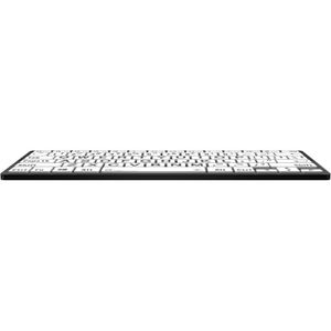 Teclado Mini Bluetooth Logickeyboard Largeprint Negro sobre Blanco Windows Inglés de EEUU