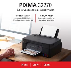 Impresora de Inyección de Tinta Todo en Uno a Color Canon Pixma G2270 Megatank