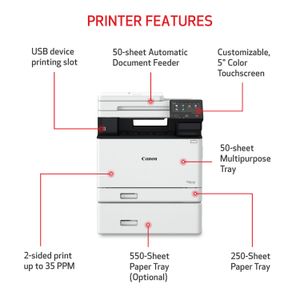 Impresora Láser Multifunción Inalámbrica a Color Canon Imageclass Mf751Cdw