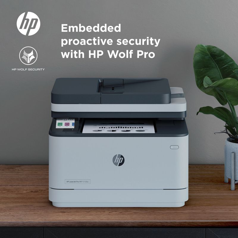 Impresora Multifuncional Monocromática Inalámbrica Hp Laserjet Pro Mfp 3101fdwe De Hp Todo En 3143