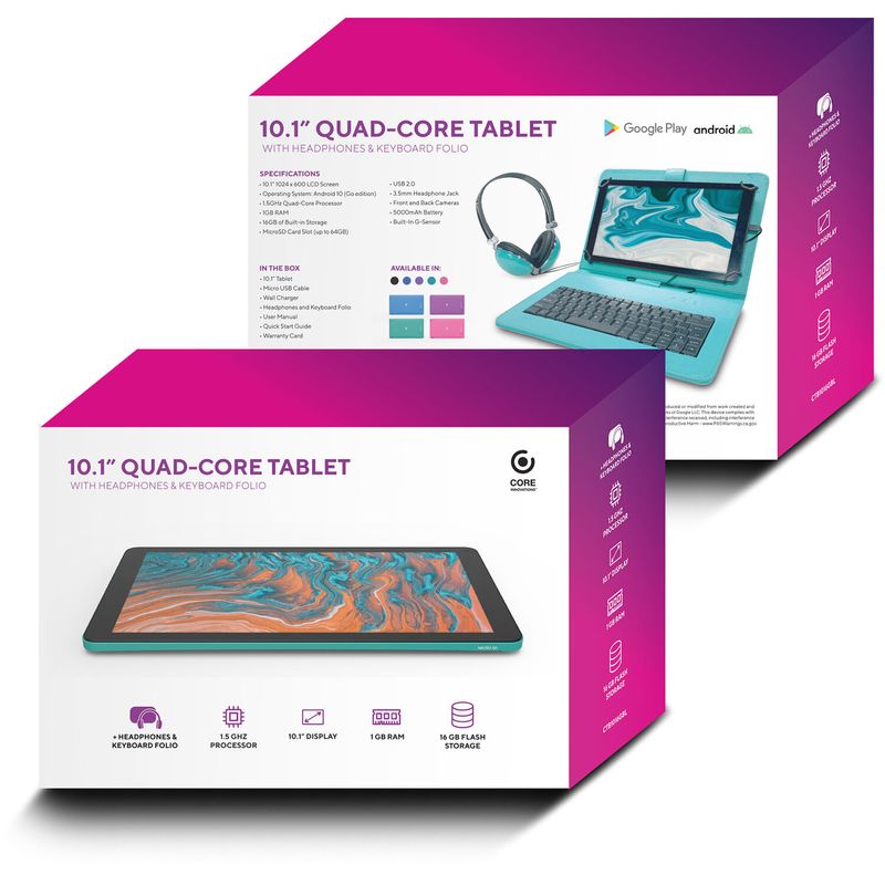 Tablet Core Innovations Ctb1016G 10.1 16Gb Teal Real Plaza
