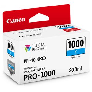 Cartucho de Tinta Canon Pfi 1000 C Lucia Pro Cyan 80Ml