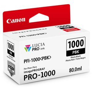 Cartucho de Tinta Canon Pfi 1000 Pbk Lucia Pro Photo Black 80Ml