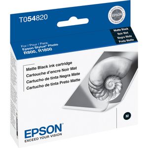 Cartucho de Tinta Epson Negro Mate para Impresoras Stylus Photo R800 y R1800