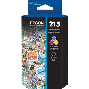 Combo Pack de Cartuchos de Tinta Epson T215 Durabrite Ultra de Capacidad Estándar en Negro y Color