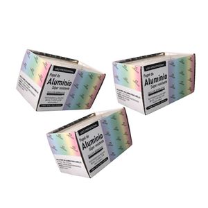 Rollo de Papel aluminio para cabello x 50mt 15cm 20 micras 3 Unidades