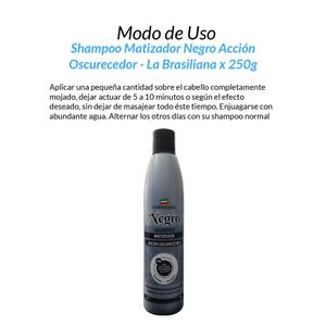 Shampoo Matizador Negro Acción Oscurecedor La Brasiliana x 250g