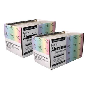 Rollo de Papel aluminio para cabello x 50mt 15cm 20 micras 2 Unidades