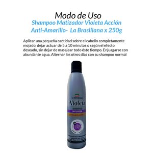 Shampoo Matizador Violeta Acción Anti-Amarillo La Brasiliana x 250g
