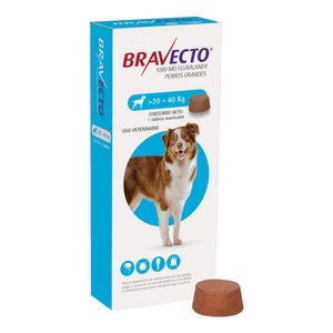 Antipulgas Bravecto 1000mg 20kg -40kg 1 unidad
