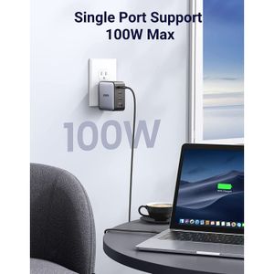 Cargador Ugreen USB-C de 100 W GaN PD 4 Puertos Compatible con IOS Dell XPS - 40737