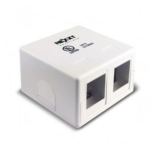 Nexxt Caja de Montaje Pared de 2 RJ-45 Cat5e/Cat6 Blanco - AE180NXT10