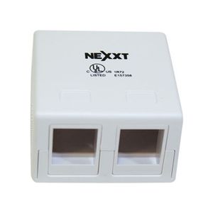Nexxt Caja de Montaje Pared de 2 RJ-45 Cat5e/Cat6 Blanco - AE180NXT10