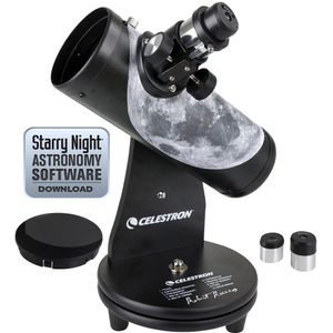Telescopio Reflector Alt Az de La Serie de Firma Celestron Firstscope de 76 Mm F 4 para Luna