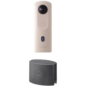 Cámara Espacial Ricoh Theta Sc2 4K 360 con Kit de Tapa de Lente Tl 1 Beige