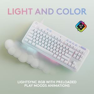 Teclado para Juegos Mecánico Logitech G G713 Blanco Mist Interruptores Gx Red