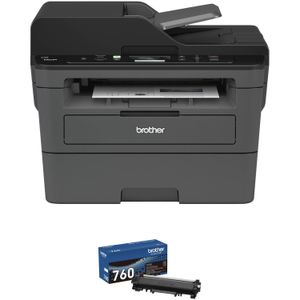 Impresora Láser Monocromo All In One Brother Dcp L2550Dw con Kit de Toner Negro de Alta Capacidad Tn