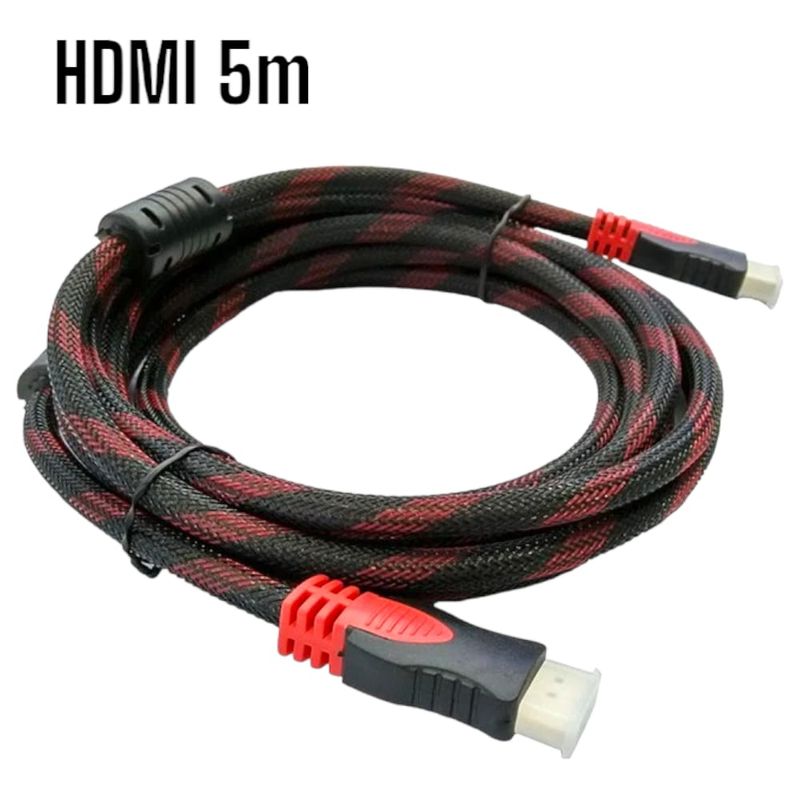 Cable HDMI-HDMI con Filtro 5m 5metros Full HD 3D V14 Enmallado