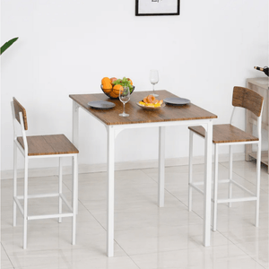 COMBO Mesa + Sillas Bar Karen Ventitas Home Caramelo y Blanco