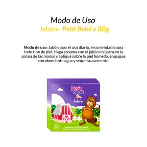 Jabón Petit Bebé x 80 Gramos 2 Unidades