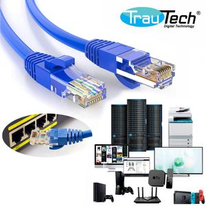 Cable de Red Cat 6E 20 Metros TRAUTECH Pach Cord UTP RJ45 Testeado