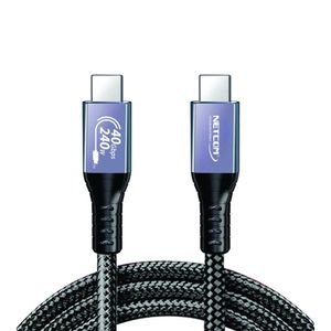 Cable USB-C Thunderbolt 4 NETCOM 60Hz 40Gbps 8K PD 240W 1 Metro