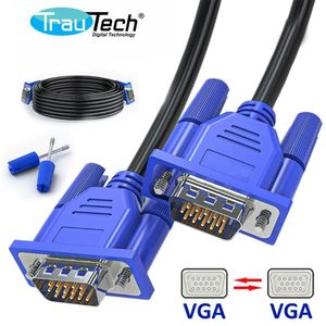 Cable VGA 20 Metros TRAUTECH 15 Pines Doble Filtro PVC