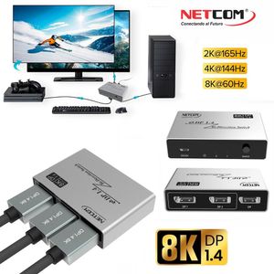 Switch Splitter DisplayPort V1.4 Bidireccional 8k NETCOM