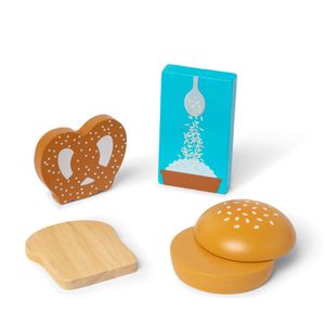 Grupo de Comida Carbohidratos 5 Piezas de Madera