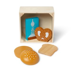 Grupo de Comida Carbohidratos 5 Piezas de Madera