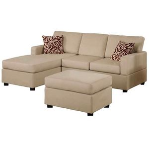Seccional Izquierdo Karo + Puff Living Furniture Beige