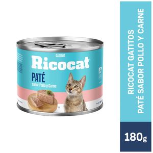 Comida para Gatos RICOCAT Gatitos Pollo y Carne Lata 180g