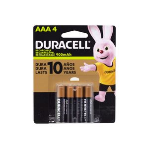 Pila Recargable AAA 900mAh (4 pilas) Duracell