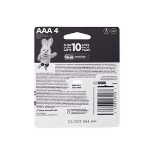 Pila Recargable AAA 900mAh (4 pilas) Duracell