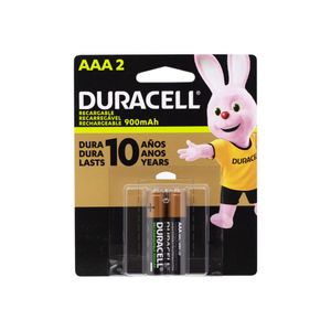 Pila Recargable AAA 900mAh (2 pilas) Duracell